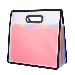 Plånböcker Ny bärbar A4 -mapp 12Layer Rainbow Accordion Case Organ Package Expanding Wallet Data File Ticket Clip Office Supplies