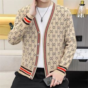 Luxury Jacket Men Sweaters Men's Cardigan Casual Pullovers V-Neck Shirt Autumn Winter Slim Fit Long Sleeve Mens Sticked Homme Top Coats Size S-3XL