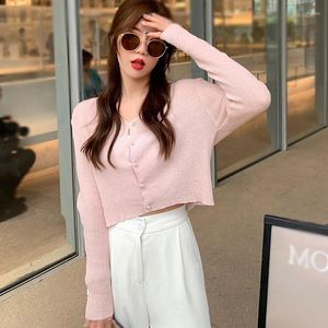 Women's Jackets Summer Women V Neck Thin Shirt Sun Protection Button Up Knitted Long Sleeve Cardigan Tops