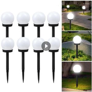 Utomhus LED Solar Round Ball Light Garden Yard Patio Ground Lawn Lamp IP65 Waterproof Party Holiday Home Decoration