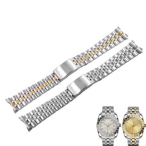 Watch Bands Rolamy 19mm 316L Stainless Steel Hollow Curved End Screw Links Replacement Wrist Watch band Strap Bracelet 230626