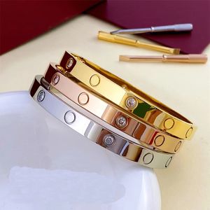 Marke Luxus 18K Gold Schraubendreher Designer Armband Modepaar Manschettenarmband für Frauen hohe Qualität 316L Edelstahlarmelett Schmuck