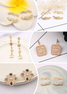 Fashion Letter Designer Stud Earrings Pendant Earring for Women High Quality Jewelry Accessory Gifts 20style