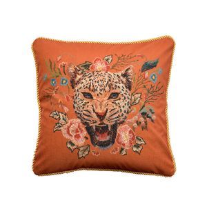 Fronha retrô com borlas decorativas capa de almofada leopardo chita animais selvagens impressão capa de almofada quadrada para sofá sofá 230629