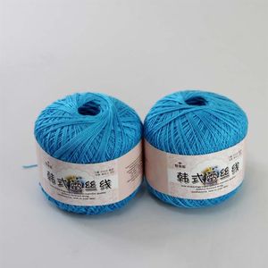 2 BolasX50g Alta qualidade macio 100% Algodão 1 dobra ou LACE Crocheted Yarn A203W