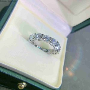 Solitaire Ring Solitaire Ring Single 5mm 67carats full diamond ring sterling silver S925 stacked ring men and women couple rings quality jewelry 230203 Z230630