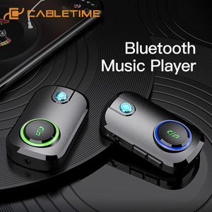 Connectors CableTime Bluetooth -mottagare 5.0 Gratis läge Switching -knappsändare Ljud för bil smarttelefon surfplatta aux högtalare BL22