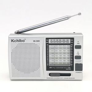 コネクタKK989ポータブルラジオFM MW SW 18ポケットラジオレシーバーFMミディアムウェーブ短波10バンドスピーカーヘッドフォンジャックでレシーブ