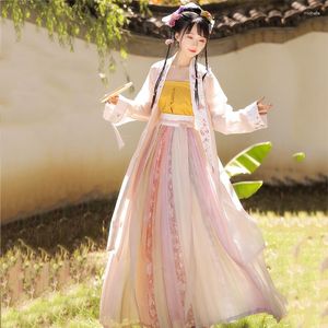 Stage Wear Hafdery Dance Costume Hanfu Kobiet Folk Slim Fairy Dress Tradycyjne chińskie ubrania Rave Performance Ubranie Chion YB1069