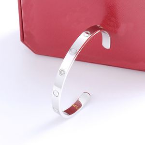 Classico bracciale aperto in acciaio al titanio con bracciale di diamanti nuovo stile bracciale uomo donna lussuoso regalo di design lettera C casa oro rosa argento gioielli non sbiaditi