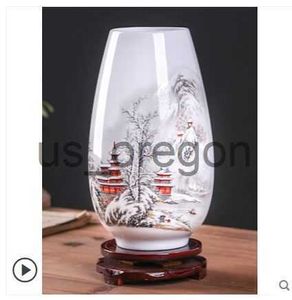 Wazony Tradycyjne chińskie dekoracja wazonu Dekoracja domu sucha kwiat wazonów ceramiczna porcelanowa kolekcja wyświetlacza x0630