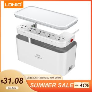 Vasi LDNIO 2500W Striscia di alimentazione 5 Outlet 3 Plug a presa elettrica del cavo USB Adattatore universale Adattatore 10A Filtro della rete di home office