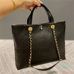 2023-Designer Bag Black Classic Top Calfskin Totes Shopping Bag Womens Diamond Quilted Hardware Chain Crossbody Shoulder Bag Designer Luxury