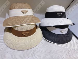 قبعات من القش ذات حافة واسعة مصممة للرجال والنساء قبعات دلو casquette فاخرة بطباعة حروف قبعات جديلة من العشب