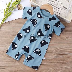 Clothing Sets 2021 Newborn Baby Onesie Summer Short Sleeve Infantil Bodysuits Baby Boys And Girls Clothes Cotton Cartoon Jumpsuit J230630