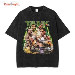 T-shirt da uomo Tank Gervonta Davis T-shirt Campione di boxe Ali Jr T-shirt oversize manica corta lavata vintage Felpa Harajuku Top Tee Men L230630