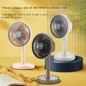 1pc ventilador de mesa, mudo ventilador de mesa de escritório USB, recarregável portátil dormitório casa mini vento forte verão ultra-silencioso balançando cabeça ventilador desktop suporte para celular