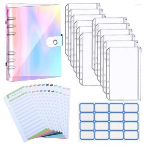 Hediye Paketi 1 Set Budget Binder Gevşek Yapraklı Sayfalar Bütçeleme Planlayıcısı Nakit Zarflar (A6)