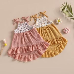 Girl Dresses CitgeeSummer Kids Toddler Girls Casual Sling Sleeveless Backless Lace Tie Up Clothes