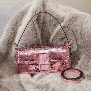 Evening Bags Designer Shoulder Baguette Bag for Women High Quality Luxury Fashion Crossbody Bags Sequin New Ladies Totes Bling Handbags Purses J230630