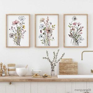 Outros decoração de casa plantas florais abstratas folha arte pintura em tela pôsteres estampas fotos moderna sala de estar decoração de interiores presentes r230630