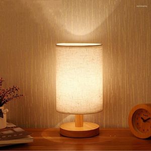 Bordslampor LED Night Light Lamp Nordic Solid Wood Decoration Remote Control USB Bedroom Bedside Energy Saving Desk