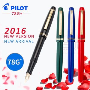 Pens Pilot 78g 78g+ 22k Golden Original Iridium Fountain Pen Students Practice Calligraphy Ef F M Nib Ink Cartridge Con40 Converter