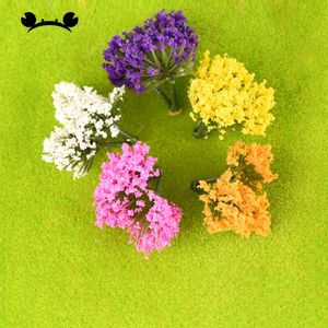 Arkitektur/DIY House 50pcs Multi-Color 3CM Model Trees Model Flower Miniature Garden Green Plant Model Train Railroad Scenery Doll House Decorations 230629