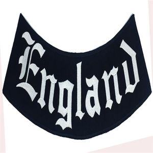 Outlaw England Rocker Bordado Iron On Patch Moto Biker Club MC Front Jaqueta Colete Patch Detalhado Bordado343z