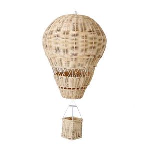 Durable Beige Woven Hand-woven Rattan Hot Air Balloon for Office Handmade Hot Air Balloon Hot Air Balloon L230626