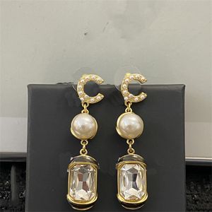 2023 CCITY STUD EARRINGS Pearl Diamond Drop Gold Earring Designer för Woman Fashion Brand Not Fade Silver Wedding Women Earings 45