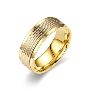 Anello da uomo in acciaio al titanio europeo Fashion Temperament Business Style Couple Ring Hand Jewelry