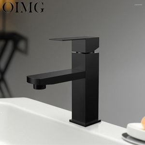 Zlew łazienki krany OIMG Basen kran matowy czarny kwadratowy mikser mydlbasinowy STUT STRONNE