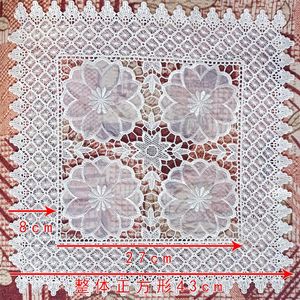 Bord mattor 1pc enkel hushållsmöbler stol broderi spetsdammtäcke uthålad broderad bordsduk jul placemat m02