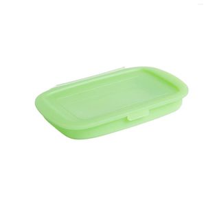 Dinnerware Sets Foldable Silicone Storage Container Leak Proof Space Saving Box For Kitchen Freezer Travel Car Work Picnic