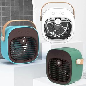 Condizionatore d'aria portatile 1pc Ventilatore di raffreddamento ricaricabile evaporativo a 3 velocità Mini ventilatore umidificatore personale per scrivania, comodino, tavolino da caffè, camera