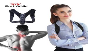 WorthWhile Posture Corrector Adjustable Back Brace Shoulder Protector Belt Support Men Women Gym Fitness Back Care Guard Strap2086097