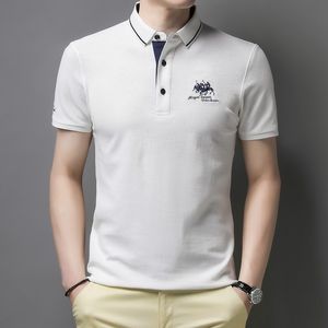 Men s Polos MLSHP Cotton Summer Mens Polo Shirts High Quality Short Sleeve Embroidery Business Casual Male Tops Slim Fit Golf Man Tees 4XL 230629