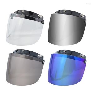 Motorcycle Helmets Universal Wear-resistant Anti-scratch Lens 3-snap Flip Up Visor Shield- Windproof Open Face