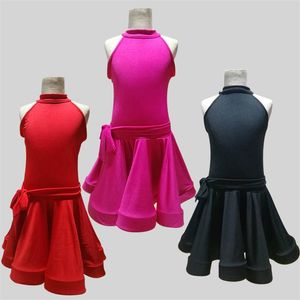 Stage Wear Professional Child Kid Bambini Vestito da ballo latino per ragazze Costumi con frange Bambini Modern Junior Milk Silk Girl Ballroom 283Y