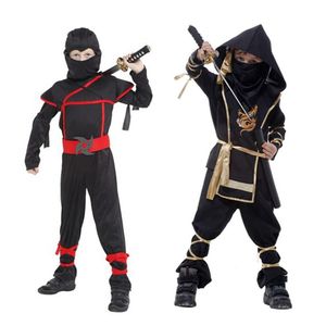 Kids Ninja Costumes Halloween Party Boys Girlor Warrior Stealth Children Cosplay Assassin Costume Dziecięce Prezenty 294V
