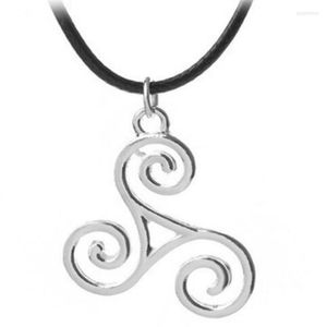 Pendant Necklaces Teen Wolf Necklace Trendy Punk Gothic Argent Spiral Symbol Choker Jewelry Fashion Women Accessories Bijoux