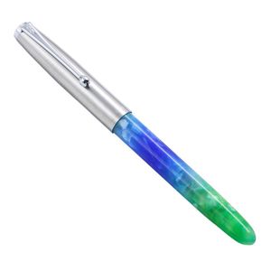 Pens Wysoka jakość Jinhao 51a Fontanna Pen Pen Organic Glass Tusz 0,38 mm Dodatkowy grzywna z podarunkowym biurem szkolnym