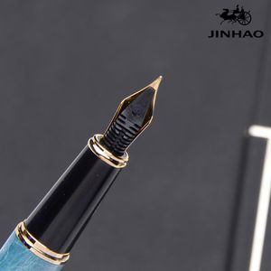 Pennor högkvalitativa IRAURITA FOUNTAIN PEN Full Metal Golden Clip Jinhao Dragon Luxury Pens Gift Caneta Stationery Office School Supplie