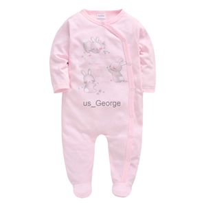 Zestawy odzieży Baby Girl Birth Toddler Boy Ubrania Romper Playsuit Cartoon Print Topit Nowonarodzony niemowlę bawełniał miękkie ciało bebe footies bodysuit j230630