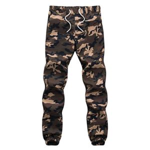 Bomullsmän jogger Autumn Pencil Harem Pants Men Camouflage Militära byxor Lossa bekväma lastbyxor Camo Jogge Quality251S