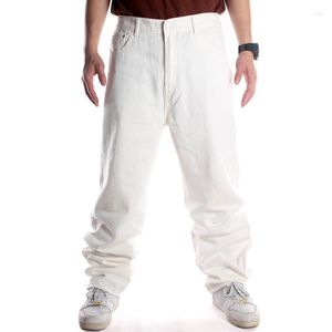 Mäns jeans plus size Män lös Hip Hop Baggy Pants Big 6xl Wide-Ben denim Streetwear 30-46 tum broderade byxor