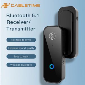 Konnektörler Kabletime Bluetooth 5.1 Alıcı Verici Kablosuz 15m Şanzıman Mikrofon TX RX Araba TV Tiny Hoparlör Telefon BL19