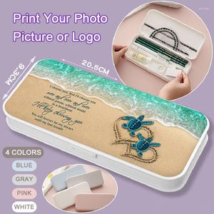 Personalized Pencil Case For Kids School With Boy Girl Po Gifts Logo Cute Creative Cartoon Large Capacity Student Children