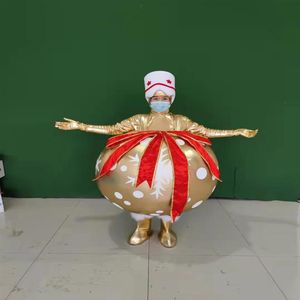 Christmas gift Red blue green gold purple pink yellow Christmas gift ball mascot costume Character Costume Adult Size241P